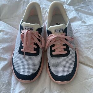 Kizik White and Pink Sneakers
